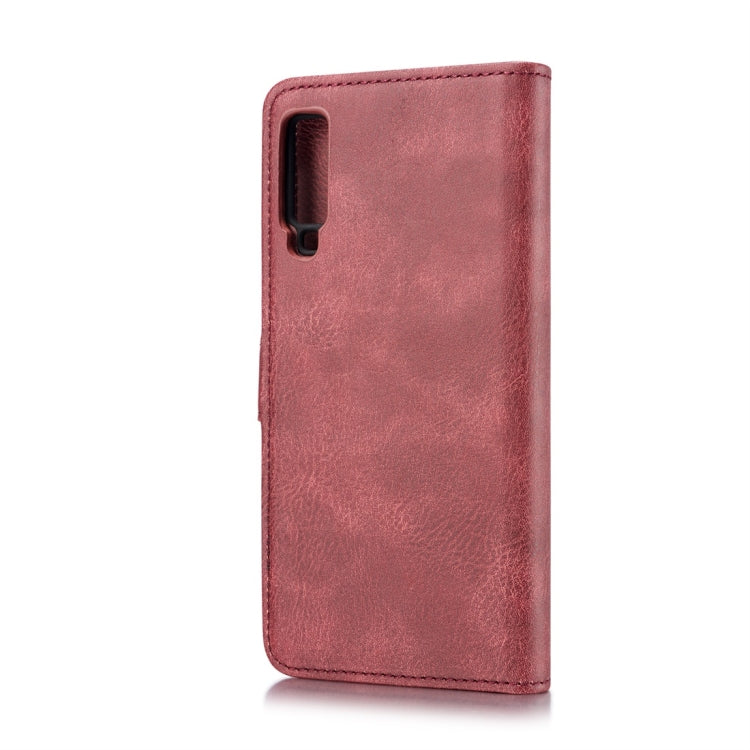 DG.MING Crazy Horse Texture Flip Detachable Magnetic Leather Case for Galaxy A7 (2018), with Holder & Card Slots & Wallet