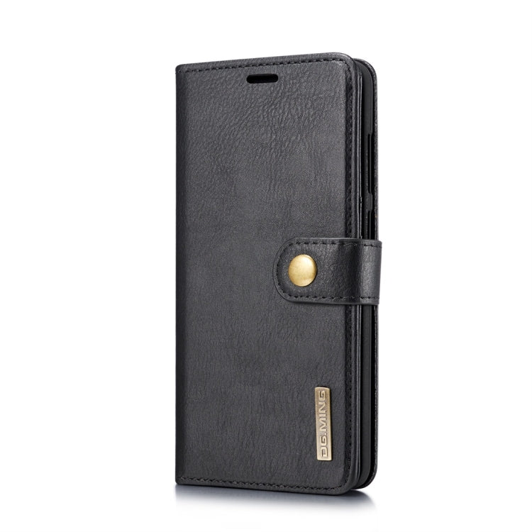 DG.MING Crazy Horse Texture Flip Detachable Magnetic Leather Case for Galaxy A9 (2018), with Holder & Card Slots & Wallet