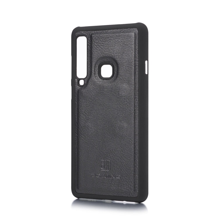 DG.MING Crazy Horse Texture Flip Detachable Magnetic Leather Case for Galaxy A9 (2018), with Holder & Card Slots & Wallet