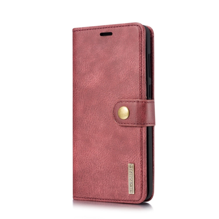 DG.MING Crazy Horse Texture Flip Detachable Magnetic Leather Case for Galaxy A9 (2018), with Holder & Card Slots & Wallet