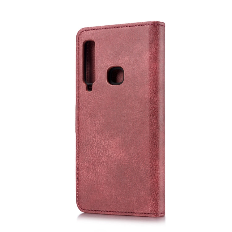 DG.MING Crazy Horse Texture Flip Detachable Magnetic Leather Case for Galaxy A9 (2018), with Holder & Card Slots & Wallet