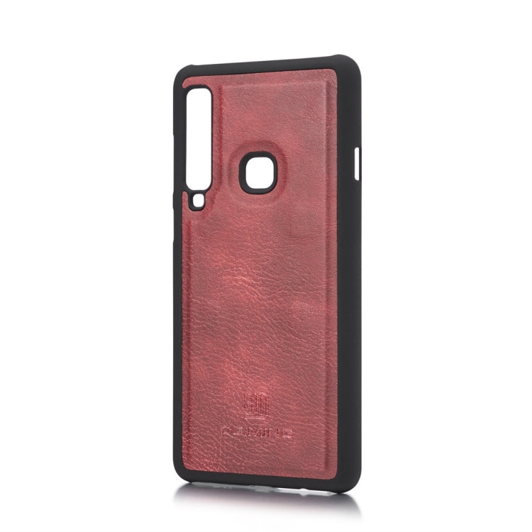 DG.MING Crazy Horse Texture Flip Detachable Magnetic Leather Case for Galaxy A9 (2018), with Holder & Card Slots & Wallet