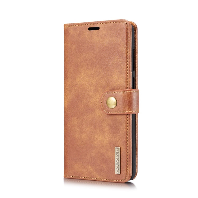 DG.MING Crazy Horse Texture Flip Detachable Magnetic Leather Case for Galaxy A9 (2018), with Holder & Card Slots & Wallet