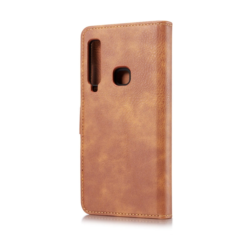 DG.MING Crazy Horse Texture Flip Detachable Magnetic Leather Case for Galaxy A9 (2018), with Holder & Card Slots & Wallet