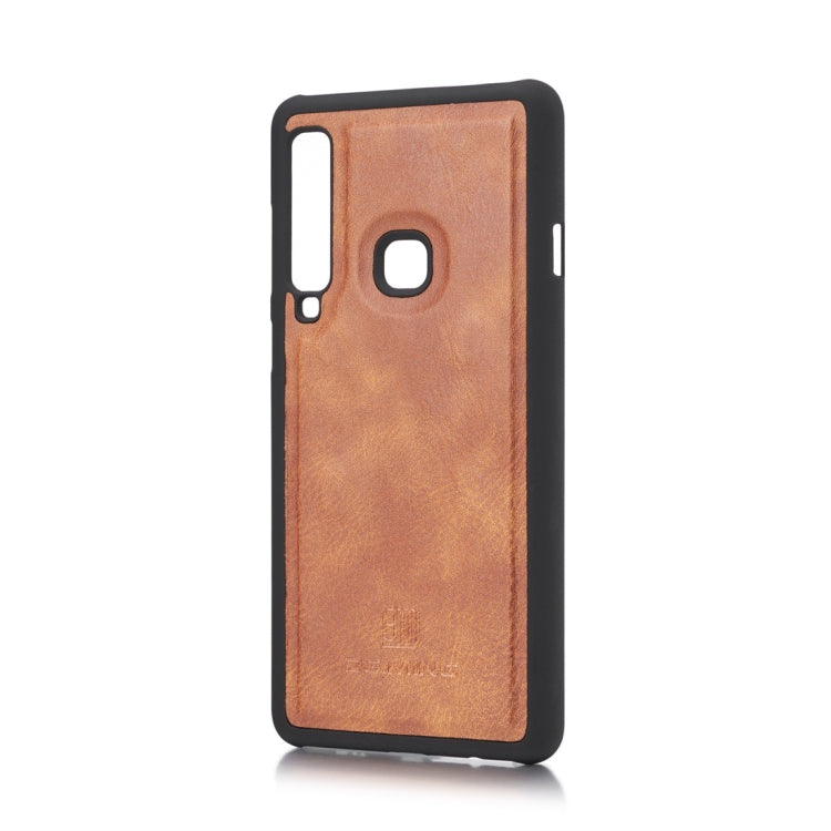 DG.MING Crazy Horse Texture Flip Detachable Magnetic Leather Case for Galaxy A9 (2018), with Holder & Card Slots & Wallet