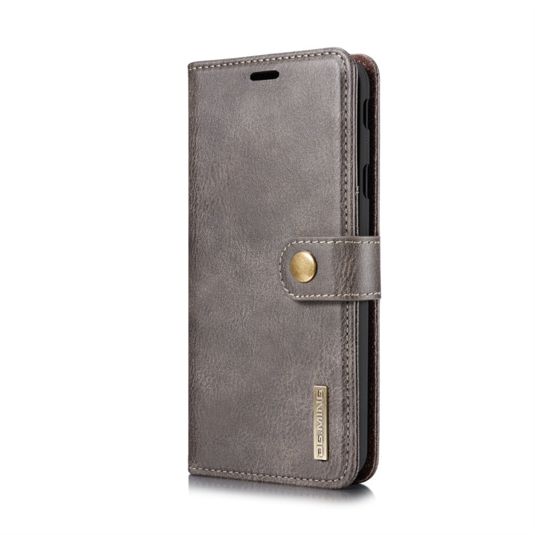 DG.MING Crazy Horse Texture Flip Detachable Magnetic Leather Case for Galaxy J4 Plus, with Holder & Card Slots & Wallet