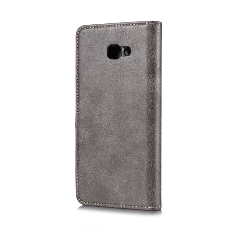 DG.MING Crazy Horse Texture Flip Detachable Magnetic Leather Case for Galaxy J4 Plus, with Holder & Card Slots & Wallet