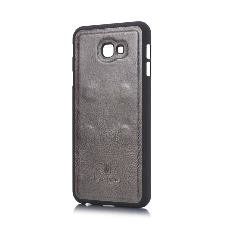 DG.MING Crazy Horse Texture Flip Detachable Magnetic Leather Case for Galaxy J4 Plus, with Holder & Card Slots & Wallet