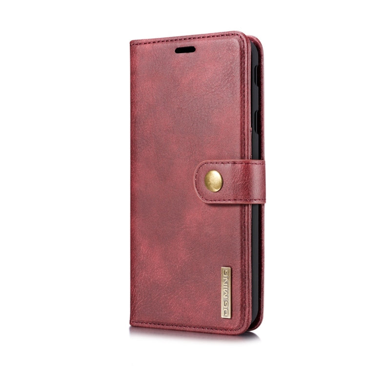 DG.MING Crazy Horse Texture Flip Detachable Magnetic Leather Case for Galaxy J4 Plus, with Holder & Card Slots & Wallet