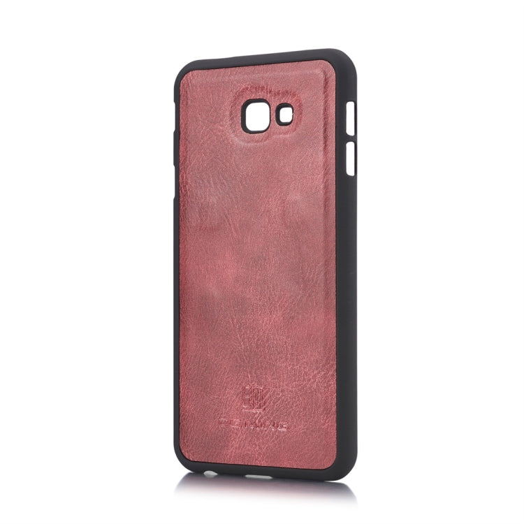 DG.MING Crazy Horse Texture Flip Detachable Magnetic Leather Case for Galaxy J4 Plus, with Holder & Card Slots & Wallet