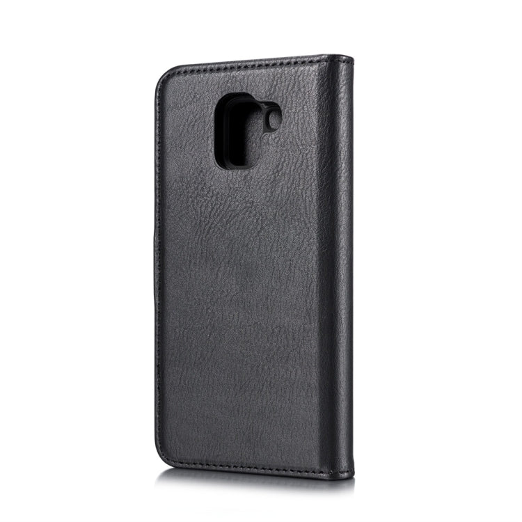 DG.MING Crazy Horse Texture Flip Detachable Magnetic Leather Case for Galaxy J6 (2018), with Holder & Card Slots & Wallet
