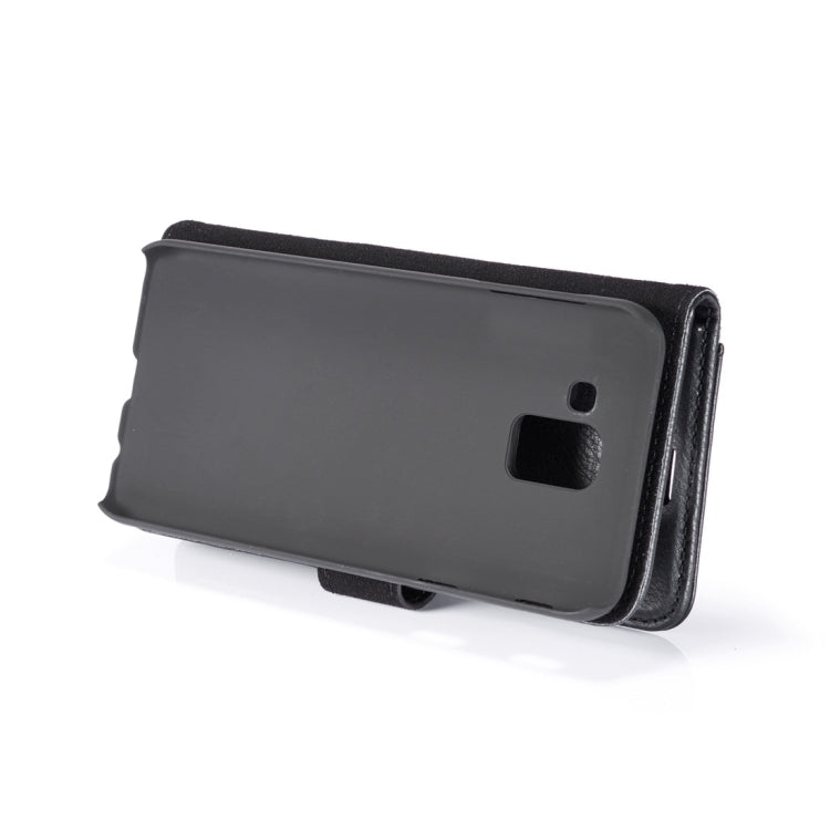 DG.MING Crazy Horse Texture Flip Detachable Magnetic Leather Case for Galaxy J6 (2018), with Holder & Card Slots & Wallet