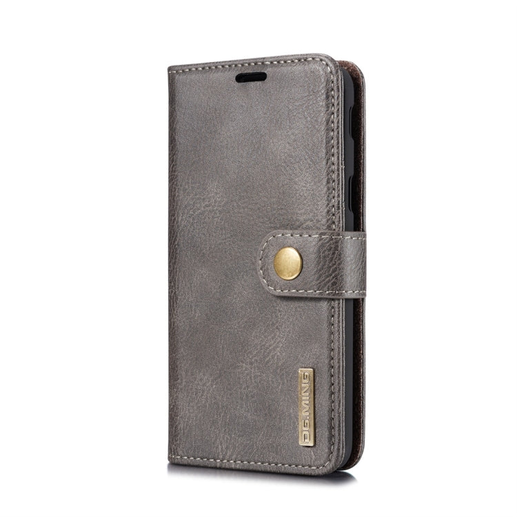 DG.MING Crazy Horse Texture Flip Detachable Magnetic Leather Case for Galaxy J6 (2018), with Holder & Card Slots & Wallet