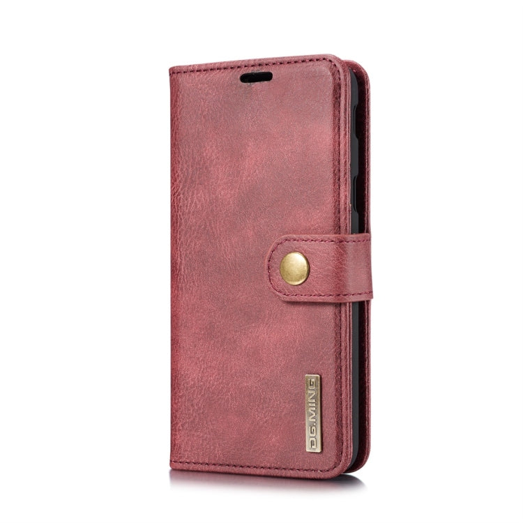DG.MING Crazy Horse Texture Flip Detachable Magnetic Leather Case for Galaxy J6 (2018), with Holder & Card Slots & Wallet