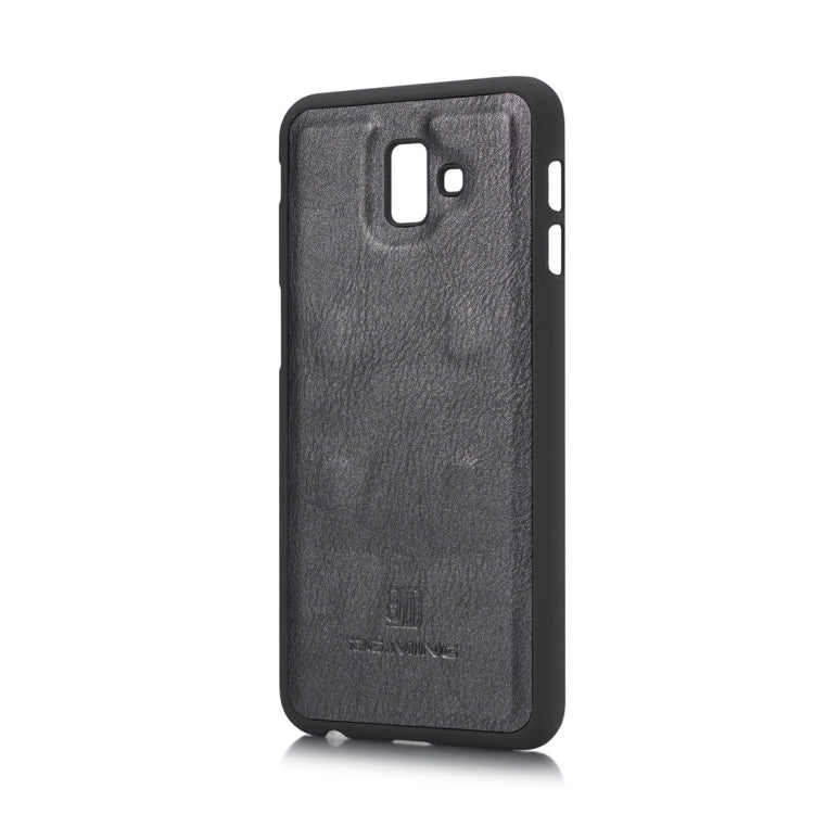 DG.MING Crazy Horse Texture Flip Detachable Magnetic Leather Case for Galaxy J6 Plus, with Holder & Card Slots & Wallet