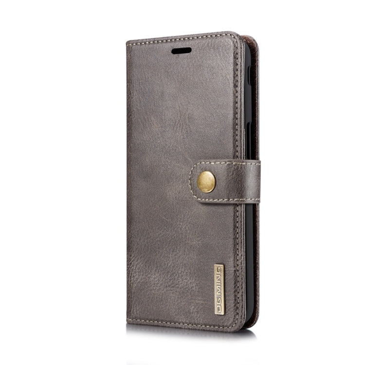 DG.MING Crazy Horse Texture Flip Detachable Magnetic Leather Case for Galaxy J6 Plus, with Holder & Card Slots & Wallet