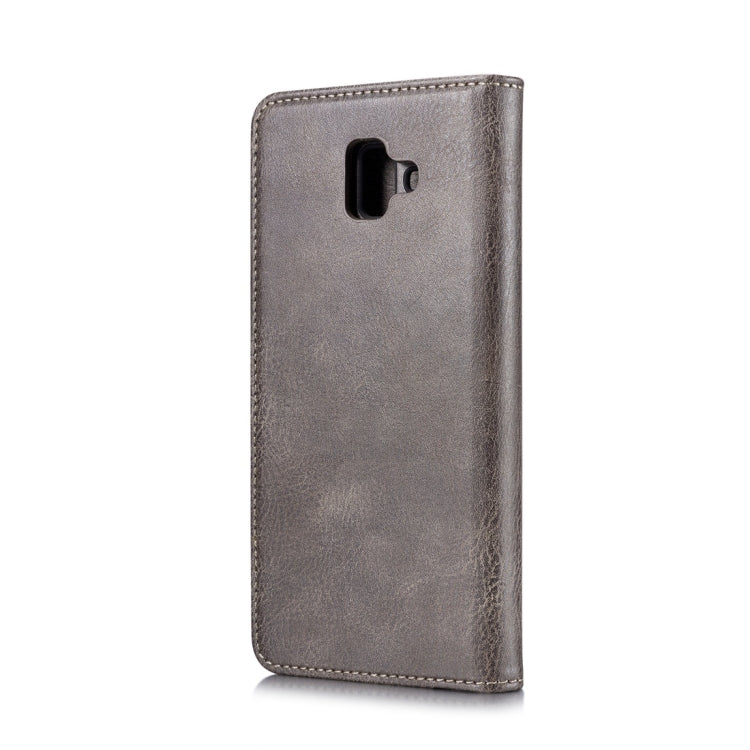DG.MING Crazy Horse Texture Flip Detachable Magnetic Leather Case for Galaxy J6 Plus, with Holder & Card Slots & Wallet