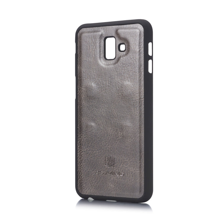 DG.MING Crazy Horse Texture Flip Detachable Magnetic Leather Case for Galaxy J6 Plus, with Holder & Card Slots & Wallet