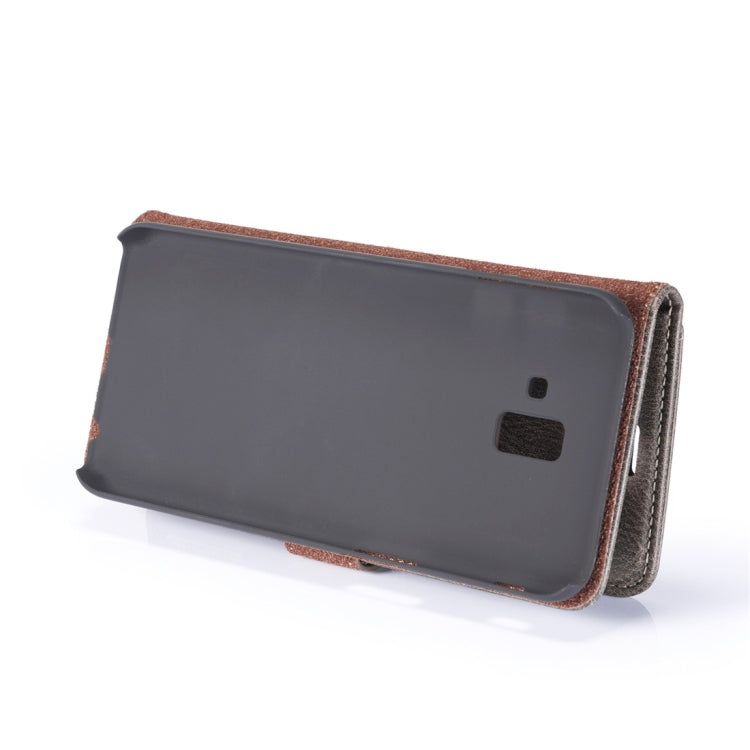 DG.MING Crazy Horse Texture Flip Detachable Magnetic Leather Case for Galaxy J6 Plus, with Holder & Card Slots & Wallet