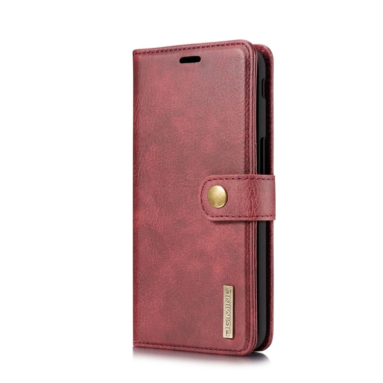 DG.MING Crazy Horse Texture Flip Detachable Magnetic Leather Case for Galaxy J6 Plus, with Holder & Card Slots & Wallet