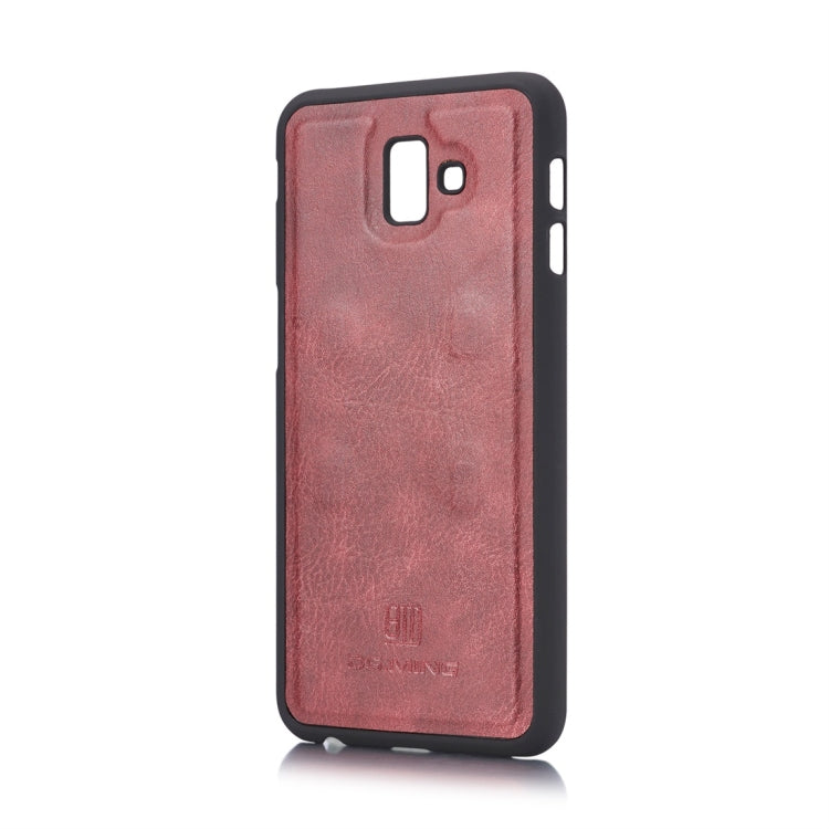 DG.MING Crazy Horse Texture Flip Detachable Magnetic Leather Case for Galaxy J6 Plus, with Holder & Card Slots & Wallet