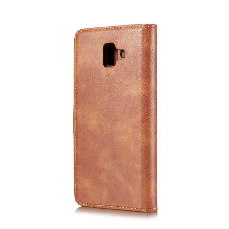 DG.MING Crazy Horse Texture Flip Detachable Magnetic Leather Case for Galaxy J6 Plus, with Holder & Card Slots & Wallet