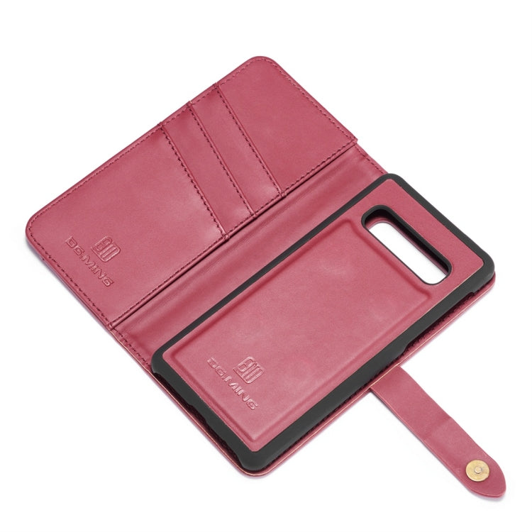 DG.MING Lambskin Detachable Horizontal Flip Magnetic Case for Galaxy S10, with Holder & Card Slots & Wallet