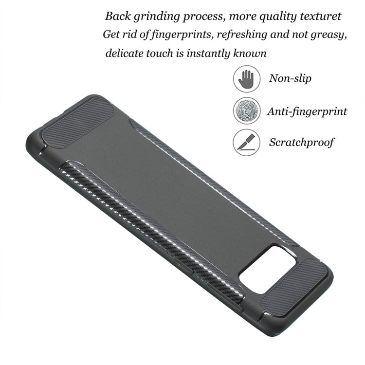Carbon Fiber Anti-slip TPU Protective Case for Galaxy S10