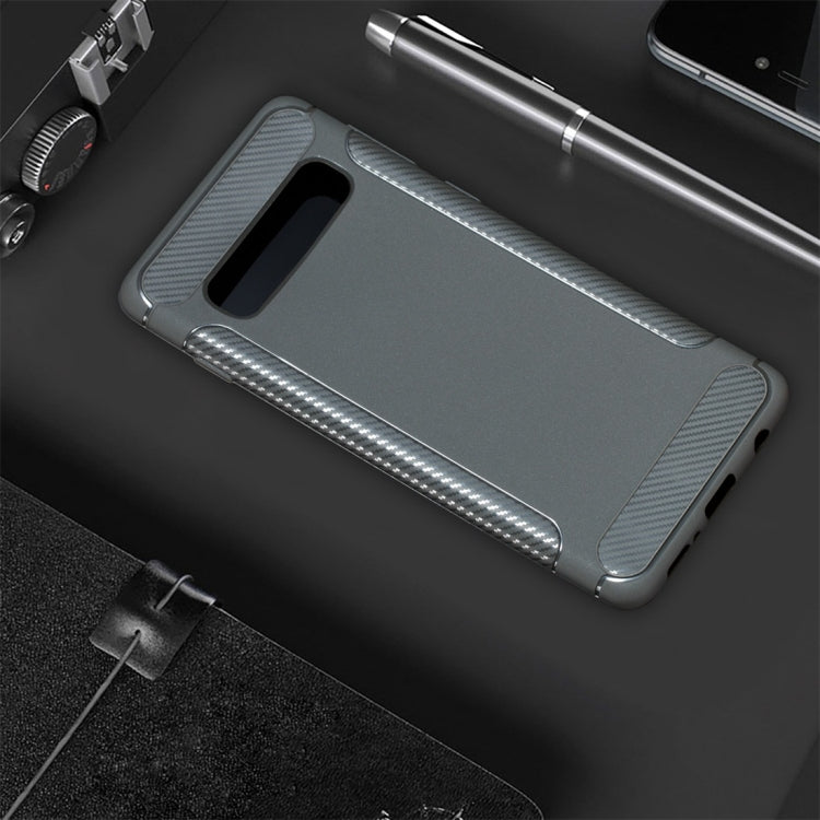 Carbon Fiber Anti-slip TPU Protective Case for Galaxy S10