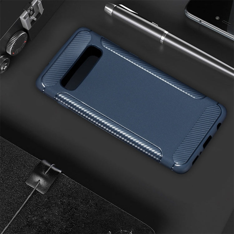 Carbon Fiber Anti-slip TPU Protective Case for Galaxy S10