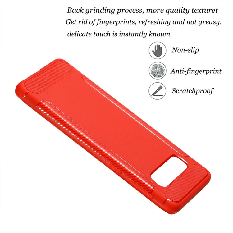 Carbon Fiber Anti-slip TPU Protective Case for Galaxy S10