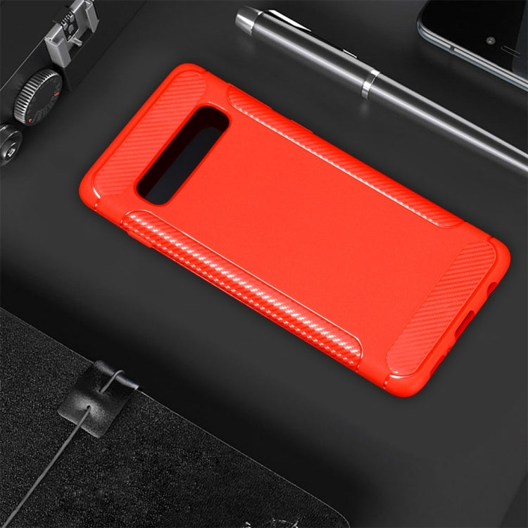 Carbon Fiber Anti-slip TPU Protective Case for Galaxy S10