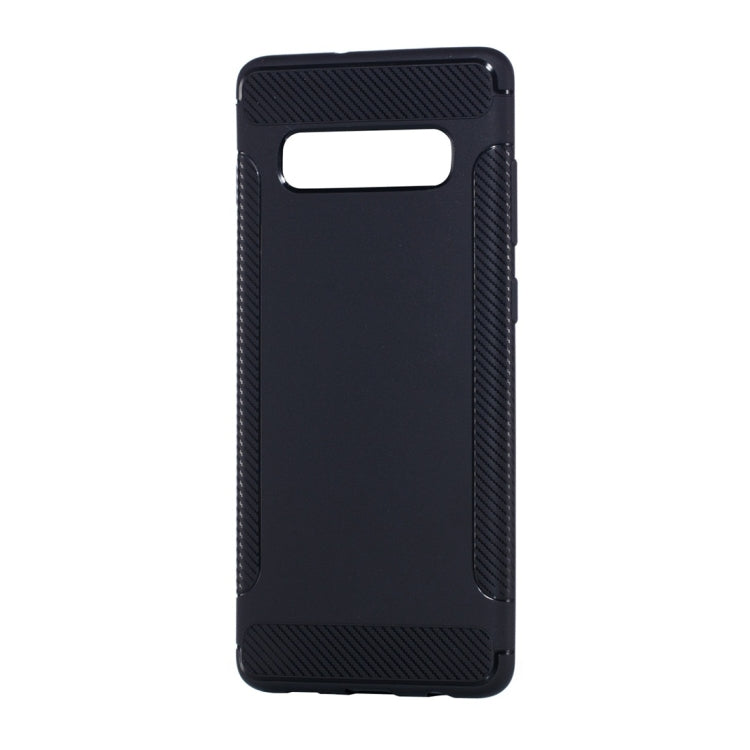 Carbon Fiber Anti-slip TPU Protective Case for Galaxy S10 Plus