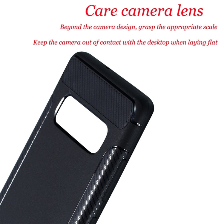 Carbon Fiber Anti-slip TPU Protective Case for Galaxy S10 Plus