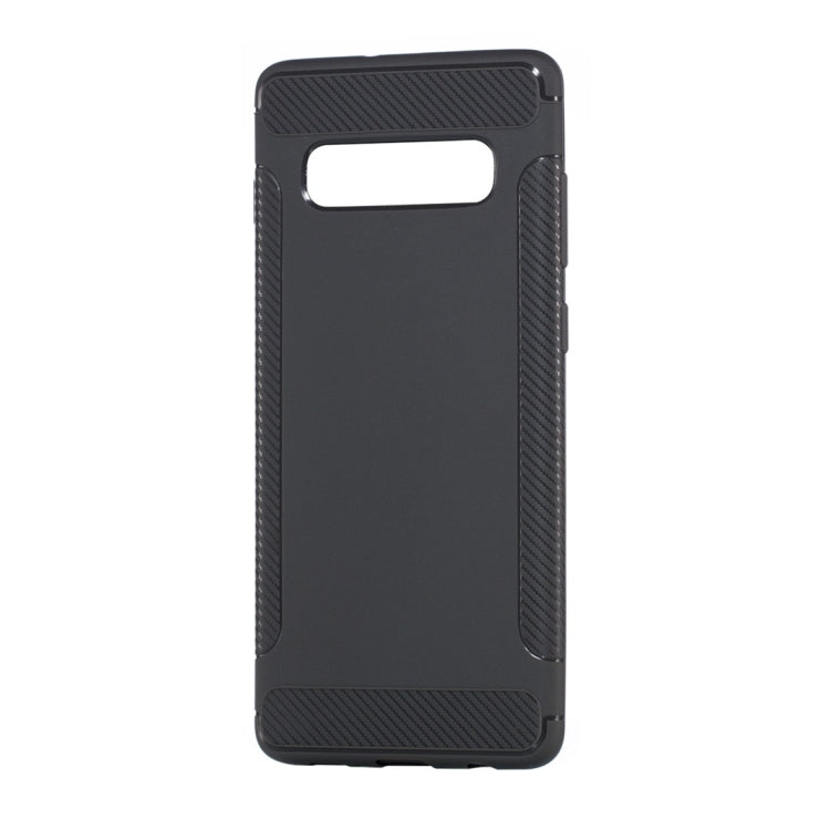 Carbon Fiber Anti-slip TPU Protective Case for Galaxy S10 Plus