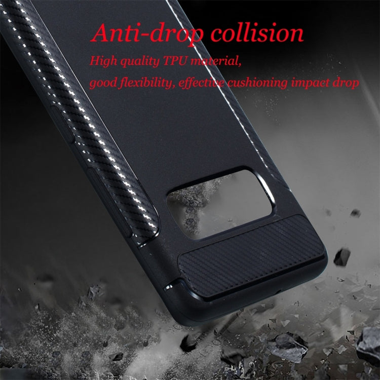 Carbon Fiber Anti-slip TPU Protective Case for Galaxy S10 Plus