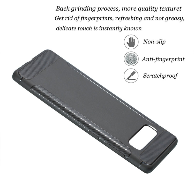 Carbon Fiber Anti-slip TPU Protective Case for Galaxy S10 Plus