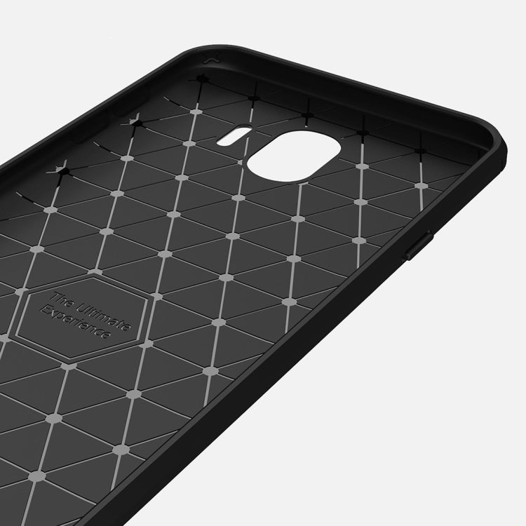 Brushed Texture Carbon Fiber Shockproof TPU Case for Galaxy J4 2018 (EU Version)