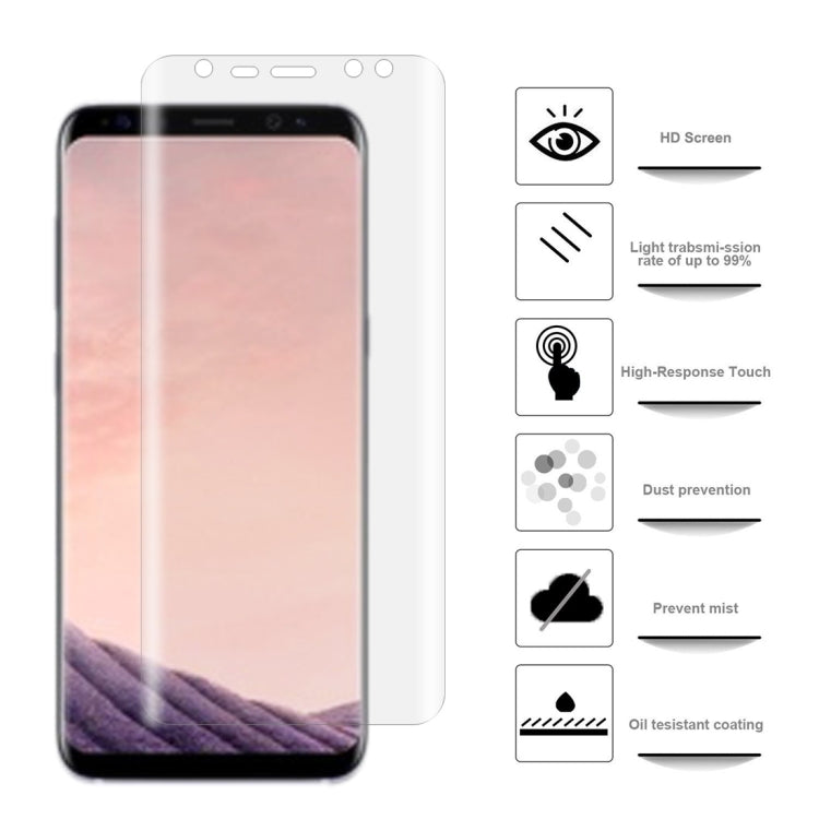 50 PCS 0.1mm HD 3D Curved PET Full Screen Protector for Galaxy S8 / G950