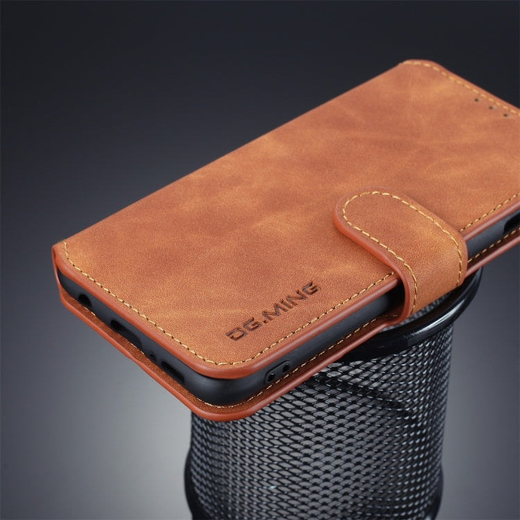 DG.MING Retro Oil Side Horizontal Flip Case for Galaxy S10 E, with Holder & Card Slots & Wallet