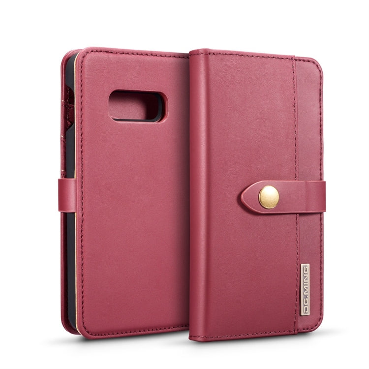 DG.MING Lambskin Detachable Horizontal Flip Magnetic Case for Galaxy S10 E, with Holder & Card Slots & Wallet