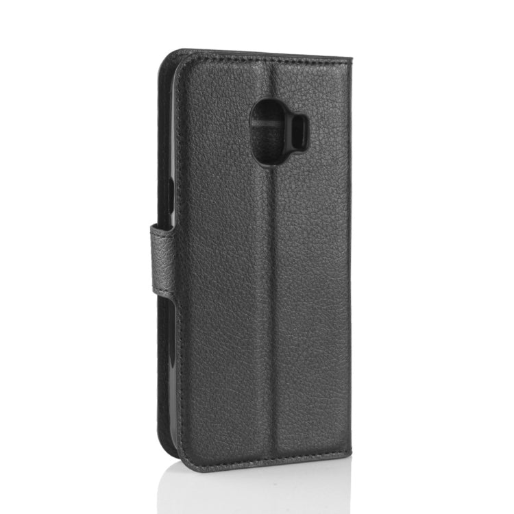 For Galaxy J2 Pro (2018) Litchi Texture Horizontal Flip Leather Case with Holder & Wallet & Card Slots
