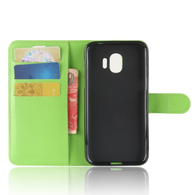 For Galaxy J2 Pro (2018) Litchi Texture Horizontal Flip Leather Case with Holder & Wallet & Card Slots