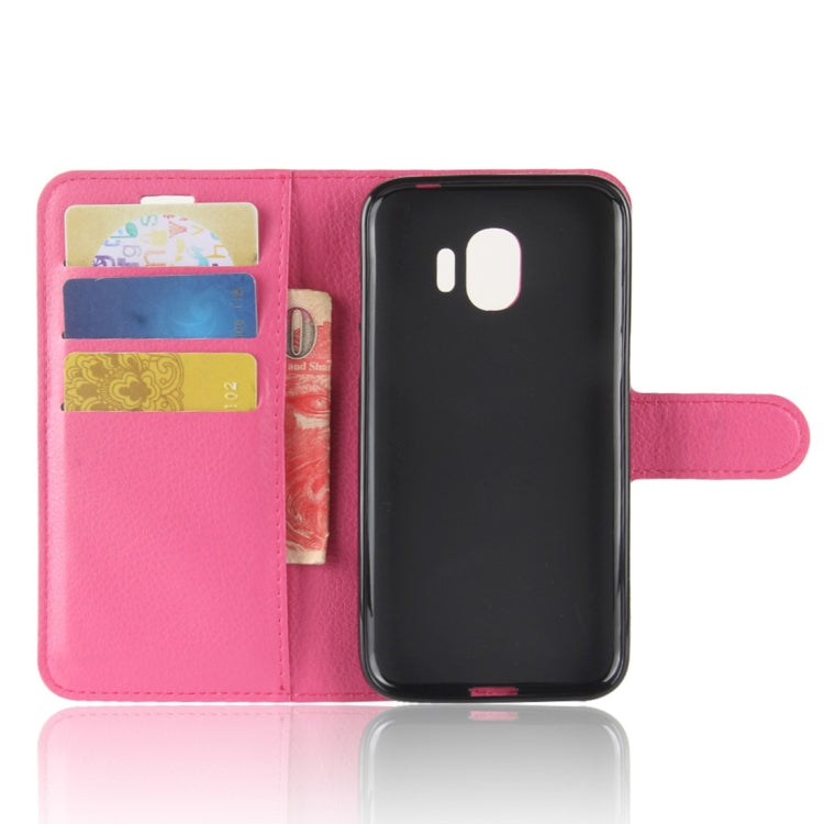 For Galaxy J2 Pro (2018) Litchi Texture Horizontal Flip Leather Case with Holder & Wallet & Card Slots