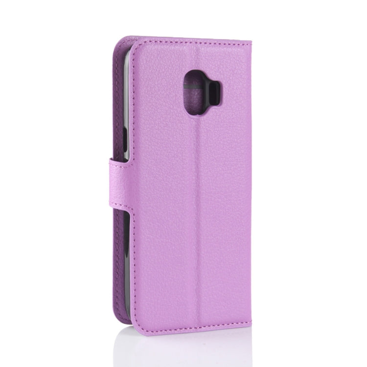 For Galaxy J2 Pro (2018) Litchi Texture Horizontal Flip Leather Case with Holder & Wallet & Card Slots