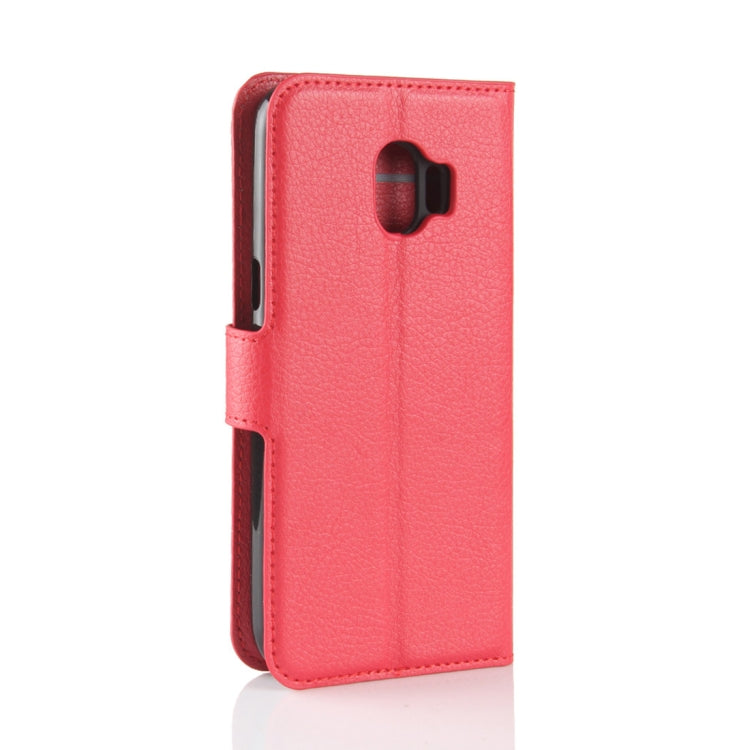For Galaxy J2 Pro (2018) Litchi Texture Horizontal Flip Leather Case with Holder & Wallet & Card Slots