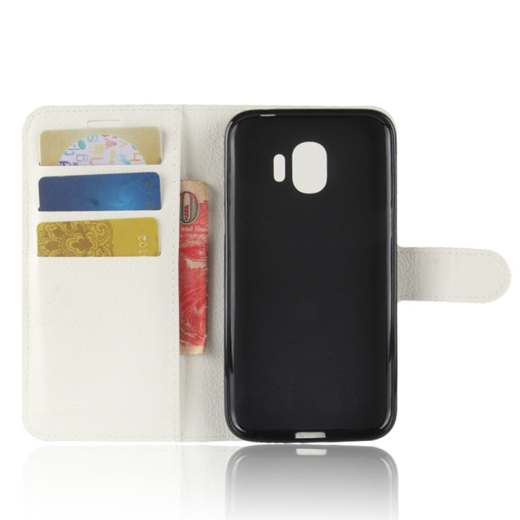 For Galaxy J2 Pro (2018) Litchi Texture Horizontal Flip Leather Case with Holder & Wallet & Card Slots