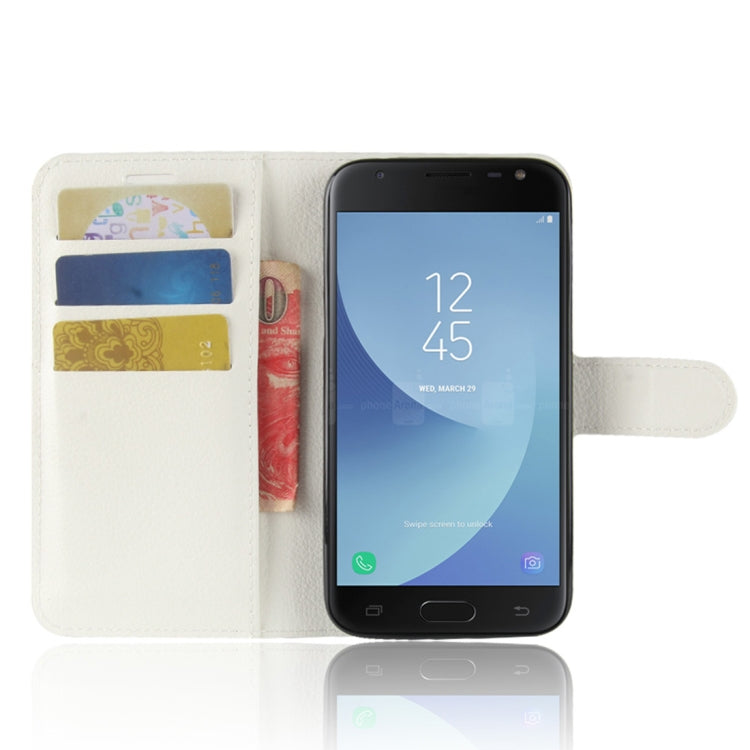 For Galaxy J2 Pro (2018) Litchi Texture Horizontal Flip Leather Case with Holder & Wallet & Card Slots