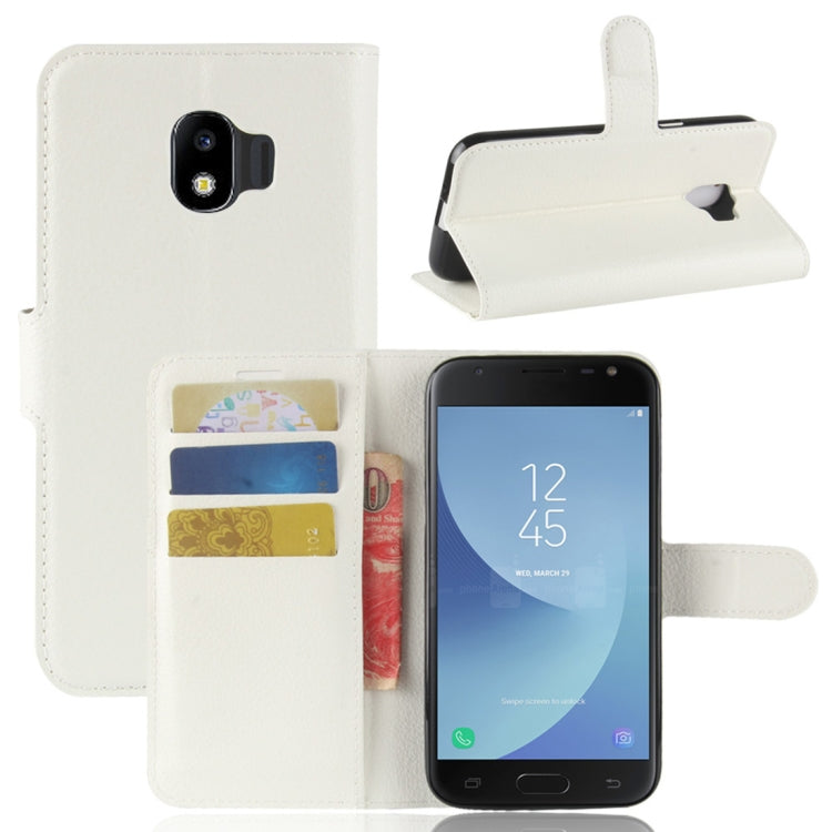 For Galaxy J2 Pro (2018) Litchi Texture Horizontal Flip Leather Case with Holder & Wallet & Card Slots