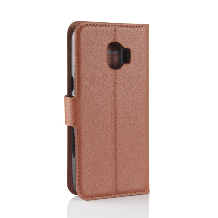 For Galaxy J2 Pro (2018) Litchi Texture Horizontal Flip Leather Case with Holder & Wallet & Card Slots